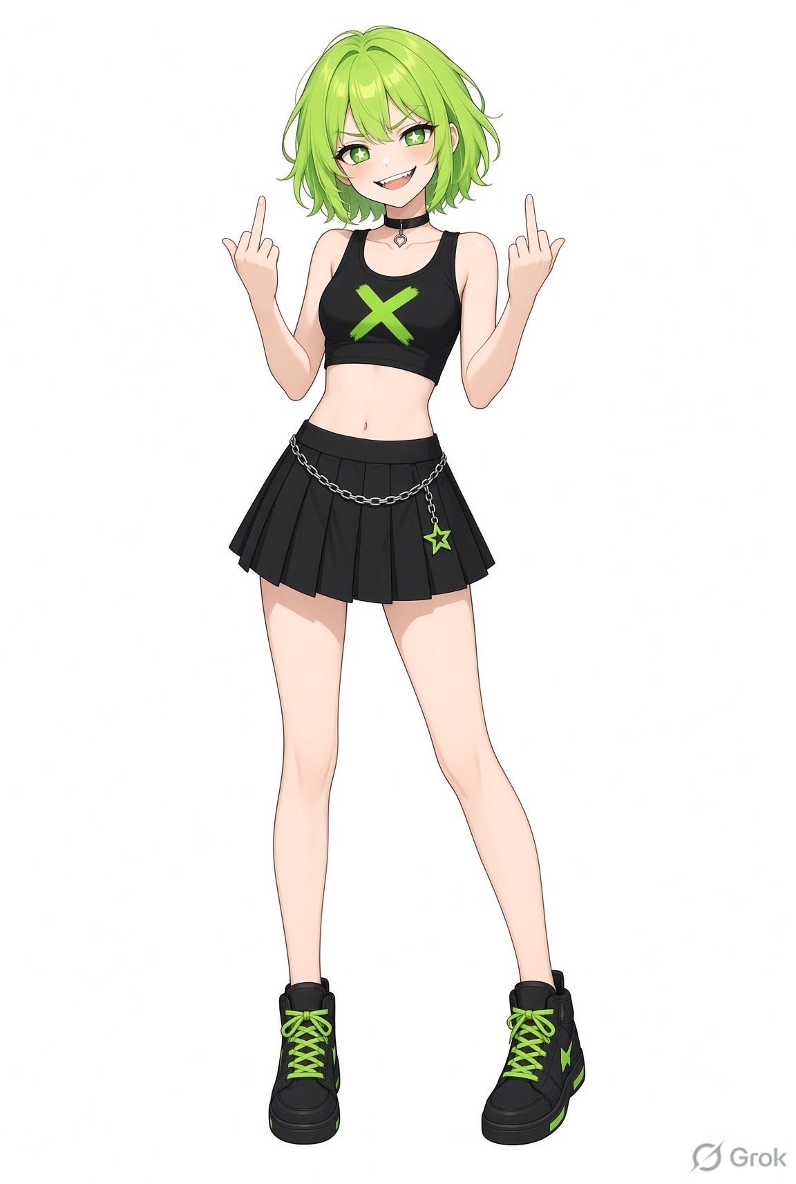 BadPop flipping double middle fingers